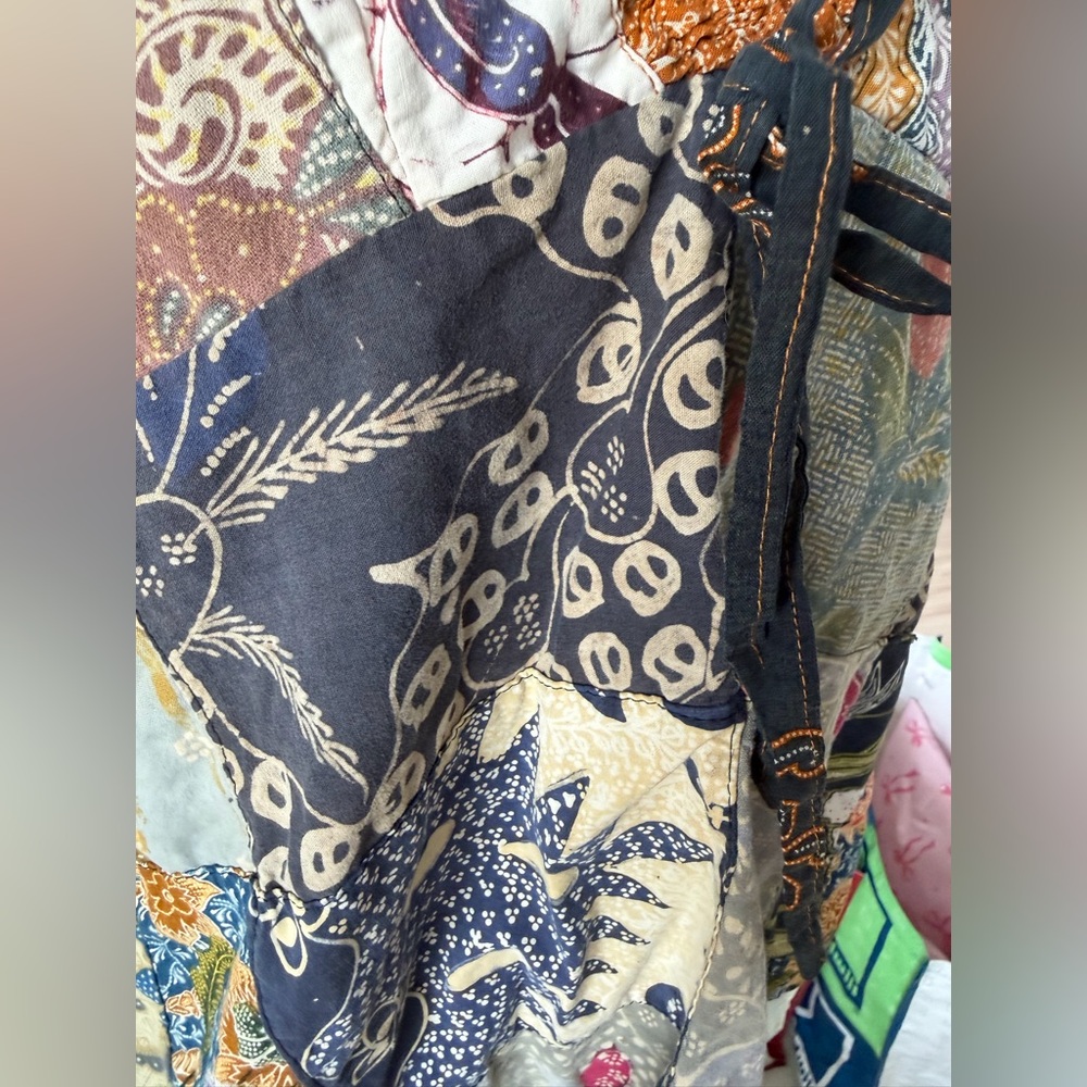 Patchwork Boho Halter Tie Back Top Jada Gypsy Sty… - image 6